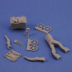 画像2: RoyalModel[RM908]1/35 WWII 私財を乗せた荷車を押す避難者 その9