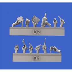 画像1: RoyalModel[RM914]1/35 汎用 ハンドアソートセットNo.4「物を握る手」
