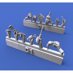 画像2: RoyalModel[RM914]1/35 汎用 ハンドアソートセットNo.4「物を握る手」