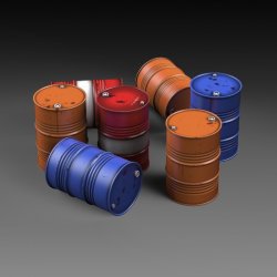 画像2: RoyalModel[RM923]1/72 現用 ジオラマアクセサリー 油脂用ドラム缶セット