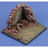 RoyalModel[RM941]1/35 ジオラマアクセサリー ビネットベース40mm×40mm No.10 崩れた壁と床(1/35〜32用)