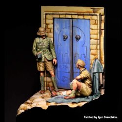 画像3: RoyalModel[RM951]1/35 WWII ドイツアフリカ軍団兵士 昼食を取る二人のDAK兵士(2体入)
