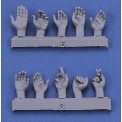 画像2: RoyalModel[RM962]1/16 汎用 ハンドアソートセットNo.1「様々な掌」