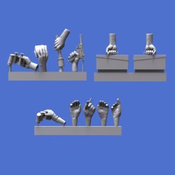 画像2: RoyalModel[RM966]1/16 WWII ドイツ ハンドアソートセット「武器を持つ手」