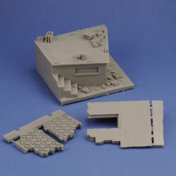 画像2: RoyalModel[RM988]1/35 汎用ジオラマアクセサリー 中東の廃墟 ビネットベース9cm×9cm