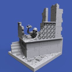 画像5: RoyalModel[RM988]1/35 汎用ジオラマアクセサリー 中東の廃墟 ビネットベース9cm×9cm