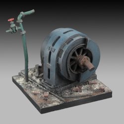 画像1: RoyalModel[RM990]1/35 ジオラマアクセサリー ビネットベース55mm×55mm WWII スターリングラードの工場内部