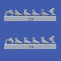 RoyalModel[RM995]1/35 WWII ドイツ・アフリカ軍団用アンクルブーツ アソートセット(12個入)