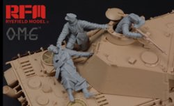 画像3: ライフィールドモデル[RMOM-35001]1/35 ドイツ戦車兵セット「銃弾に倒れた兵士」レジン製フィギュア3体入り