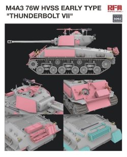 画像2: ライフィールドモデル[RFM5092]1/35 M4A3 76W HVSS 初期型「サンダーボルトVII」