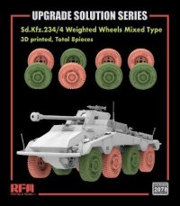 ライフィールドモデル[RFM2078]1/35 Sd.Kfz.234/4用自重変形ホイール トレッドパターン混合タイプ