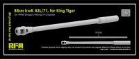 ライフィールドモデル[RFM2097]1/35 キングタイガー用88mm kwK43 L/713D プリンター製砲身(ライフィールド/ドラゴン/モン/トランペッター用)