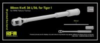 ライフィールドモデル[RFM2098]1/35 タイガーI用88mm KwK36 L/563Dプリンター製砲身(ライフィールド/タコム/タミヤ用)