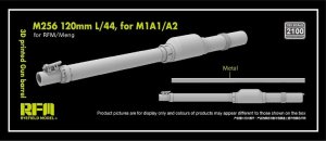 画像1: ライフィールドモデル[RFM2100]1/35 M1A1/A2用M256 120mm L/443Dプリンター製砲身 (ライフィールド/モン用) (1)
