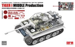 画像1: ライフィールドモデル[RFM5152D]1/35 タイガーI 重戦車 中期型w/フルインテリア (クリア & 通常車体パーツ、連結組立可動式履帯)+ RFM2065 アップグレードセット & RFM2030 3Dプリンター製可動式履帯