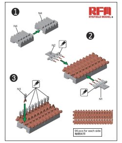 画像2: ライフィールドモデル[RFM5017]1/35 タイガーI 後期型用連結組立可動式履帯セット