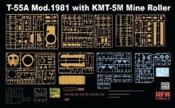 画像4: ライフィールドモデル[RFM5163]1/35 T-55A 中戦車 Mod.1981w/KMT-5M マインローラー
