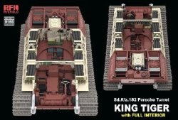 画像5: ライフィールドモデル[RFM5165]1/35 Sd.Kfz.182 キングタイガー"ポルシェ砲塔"w/2t簡易クレーン &連結組立可動式履帯 (フルインテリア)