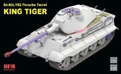 画像9: ライフィールドモデル[RFM5165]1/35 Sd.Kfz.182 キングタイガー"ポルシェ砲塔"w/2t簡易クレーン &連結組立可動式履帯 (フルインテリア)