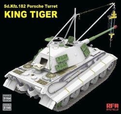 画像13: ライフィールドモデル[RFM5165]1/35 Sd.Kfz.182 キングタイガー"ポルシェ砲塔"w/2t簡易クレーン &連結組立可動式履帯 (フルインテリア)