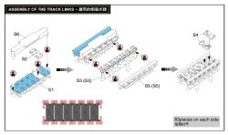 画像1: ライフィールドモデル[RFM5044]1/35 M4 シャーマン VVSS用T62タイプ 連結組立可動式履帯 （ファイアフライVc/M3/M4A1/M4A4/M4前期型用)