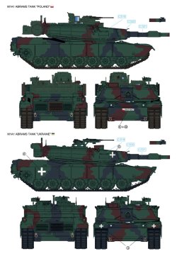 画像3: ライフィールドモデル[RFM5106]1/35 M1A1 エイブラムス ウクライナ /ポーランド軍w/コンタークト1 ERA 2 in 1