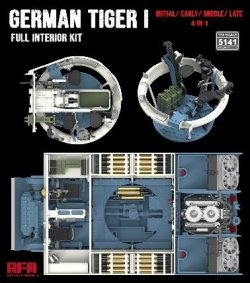 画像2: ライフィールドモデル[RFM5141]1/35 タイガーI用フルインテリア キット 極初期/前期/中期/後期 4 in 1