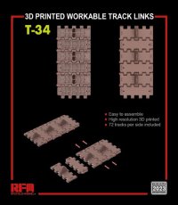 ライフィールドモデル[RFM2023]1/35 T-34用 可動式履帯セット  (3Dプリント製)