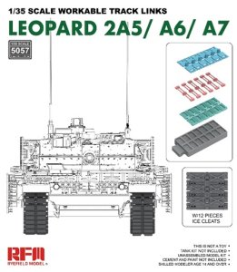 画像1: ライフィールドモデル[RFM5057]1/35 レオパルト2A5/A6/A7用  可動式履帯セット (インジェクション製) (1)