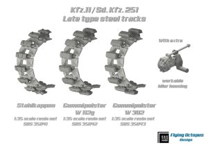 画像1: S.B.S model[SBM35042]1/35 Kfz.11/Sd.Kfz.251 後期型スチール 履帯 (連結式)w/ゴム製w 112g型パッド (1)