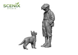 画像2: SCENIX Studio[SXCF35001]1/35 WWII 「チャイルド&パピー」ドイツの子供とジャーマン・シェパードの子犬