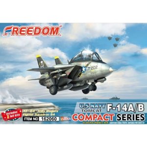 画像1: フリーダムモデルキット[FRE162060]コンパクトシリーズ：F-14A/B トムキャット/ボムキャット 米海軍 VF-84 ジョリーロジャーズ 2 in 1 (1)