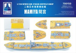 画像1: シップヤードワークス[VICSHI700150]木製甲板 1/700 日本海軍給糧艦 間宮（アオシマ 010372用）