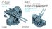 画像1: レインボーモデル[VICRAI3611]1/350 日本海軍 八九式12.7cm連装高角砲A1型 初期型 昭和12年以前竣工/改装艦（金剛/扶桑/伊勢/長門型戦艦、加賀など）（4個入） (1)