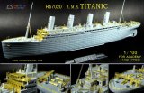 レインボーモデル[VICRAI7020]1/700 イギリス R.M.S.タイタニック ディテールアップセット(船橋/上部構造物/ダビット/クレーン/手すり/その他/ネームプレート付)(アカデミー14402用)