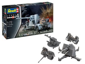 画像1: ドイツレベル[Re03325] 1/72 ドイツ陸軍 8.8cm Flak37 + Sd.Anh.202 (1)