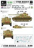 STAR DECALS[SD16-001]1/16 WWII独 IV号戦車J型 武装親衛隊第1装甲連隊 LAH師団 フランス1944