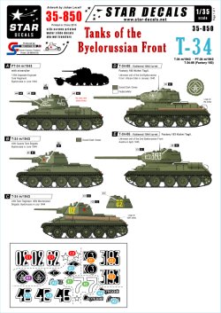 画像1: STAR DECALS[SD35-850] 1/35 WWII露 白ロシア戦線のT-34/76,PT-34/76,T-34/85 1944-45