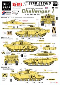 画像1: STAR DECALS[SD35-846]1/35 湾岸戦争のチャレンジャー1 クイーンズロイヤル・アイリッシュ軽騎兵隊所属 (1)