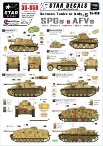 画像1: STAR DECALS[SD35-858] 1/35 WWII独 イタリア戦線#5 グリレ,IV突,III号火炎放射戦車,マーダーIIIH,Sd.kfz.250 デカールセット (1)