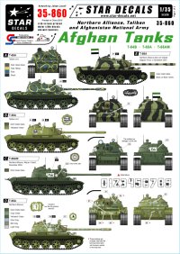 STAR DECALS[SD35-860] 1/35 アフガニスタンの戦車 北部同盟/タリバン/アフガン国民陸軍 T-54B,T-55A,T-55AM デカールセット