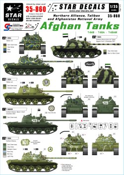 画像1: STAR DECALS[SD35-860] 1/35 アフガニスタンの戦車 北部同盟/タリバン/アフガン国民陸軍 T-54B,T-55A,T-55AM デカールセット