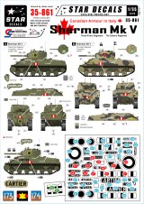 STAR DECALS[SD35-861] 1/35 WWIIカナダ イタリア戦線のカナダ軍 シャーマンMk.V 第11,第12機甲連隊 デカールセット