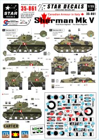 STAR DECALS[SD35-861] 1/35 WWIIカナダ イタリア戦線のカナダ軍 シャーマンMk.V 第11,第12機甲連隊 デカールセット