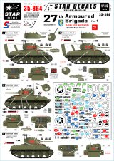 STAR DECALS[SD35-864] 1/35 WWII英 第27機甲旅団 #1 D-Day/ノルマンディ 第13/18 王室軽騎兵連隊シャーマンMk.III デカールセット