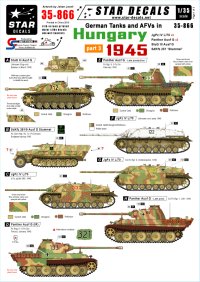 STAR DECALS[SD35-866] 1/35 WWII独 ハンガリー1945 #3 IV号駆逐戦車L/70,III突G型,パンターG型,Sd.Kfz.251/9 シュツンメル デカールセット