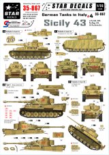 STAR DECALS[SD35-867] 1/35 WWII独 イタリア戦線#4「シシリー43」第504重戦車大隊/第15装甲擲弾兵師団/HG師団 デカールセット