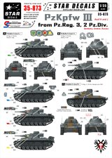 STAR DECALS[SD35-873] 1/35 第2装甲師団 第3装甲連隊のIII号戦車 H/J型 デカールセット