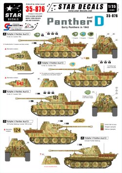画像1: STAR DECALS[SD35-876] 1/35 パンターD型 1943夏 デカールセット