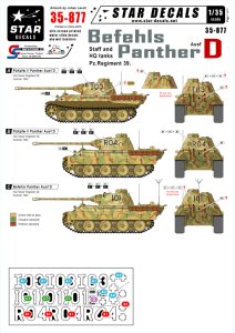 画像1: STAR DECALS[SD35-877] 1/35 パンターD型指揮戦車 第39装甲連隊 デカールセット (1)
